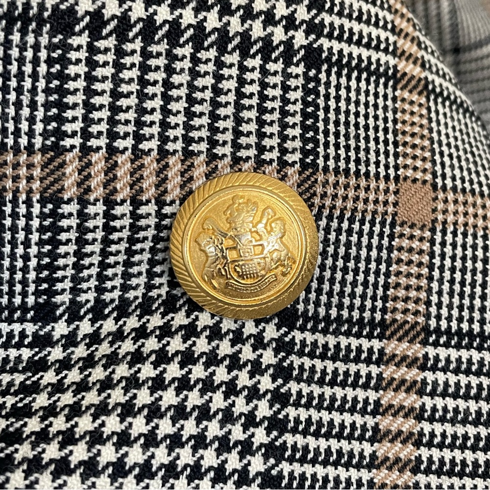 PENDLETON Vintage Double Breasted Plaid Wool Blaz… - image 9